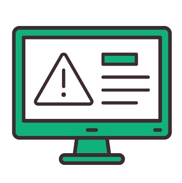 A computer screen showing a 'complaint form' with a problem icon.