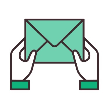 A person holding an envelope.